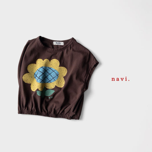 【予約】navi ひまわりTシャツ---na035