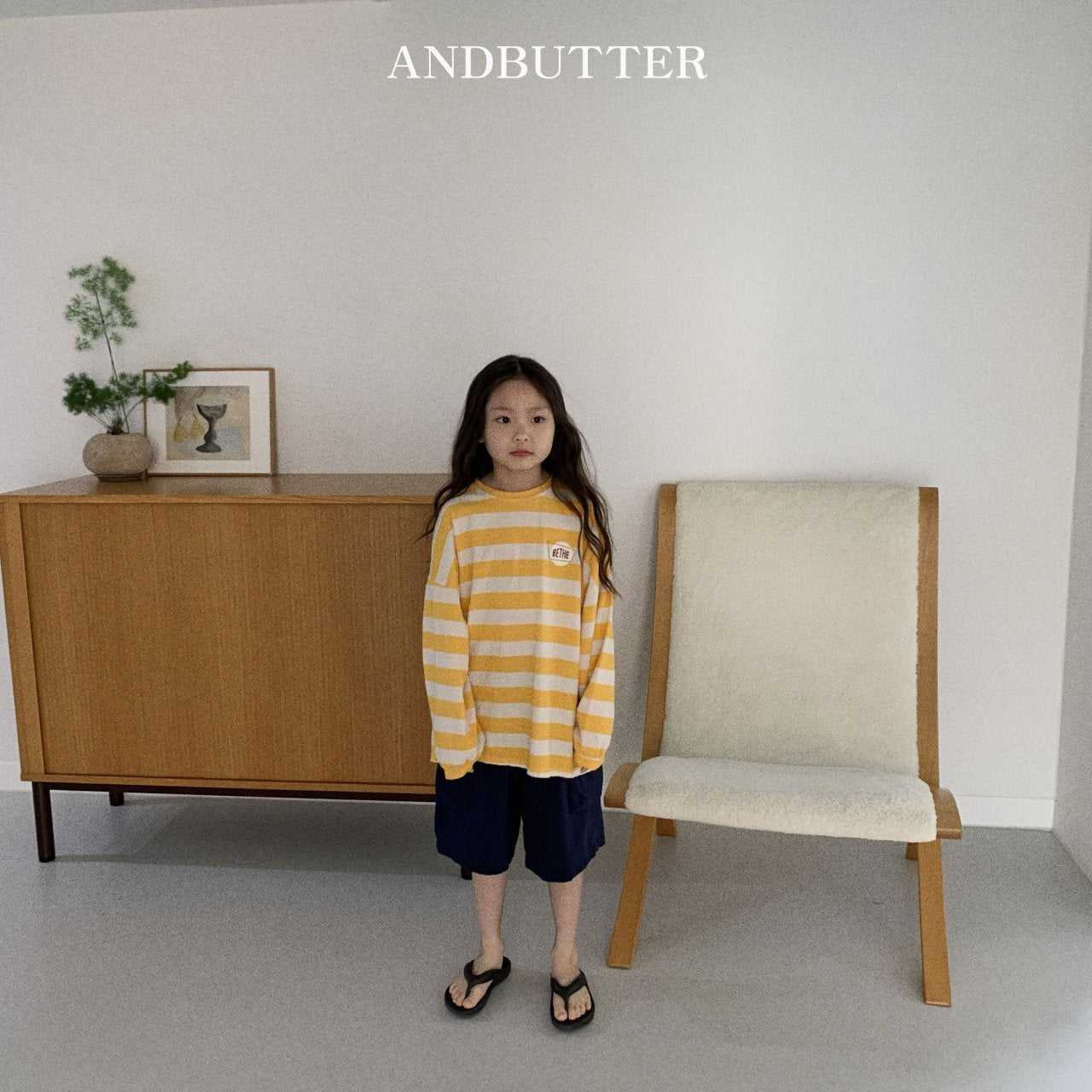 【予約】andbutter ミニ裏毛カーゴパンツ---an113