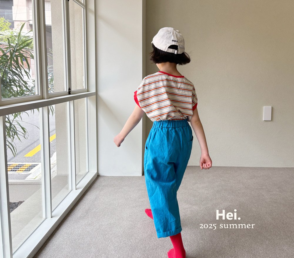 【予約】Hei.配色ボーダーTシャツ---hi021