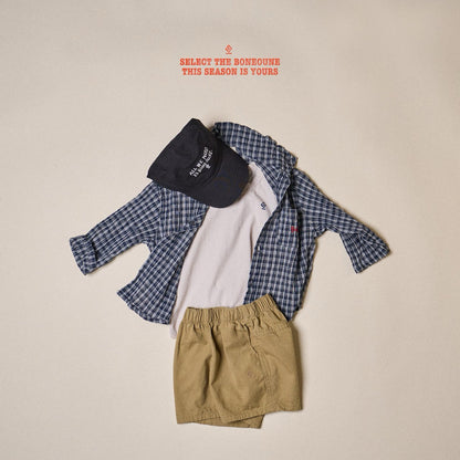 【予約】BONEOUNE チェックシャツ---bn007