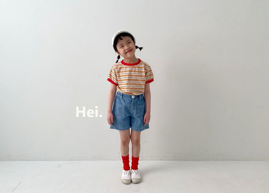 【予約】Hei.カラーボーダーTシャツ---hi703