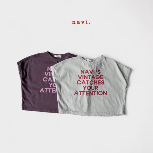 【予約】navi レタリングTシャツ---na072