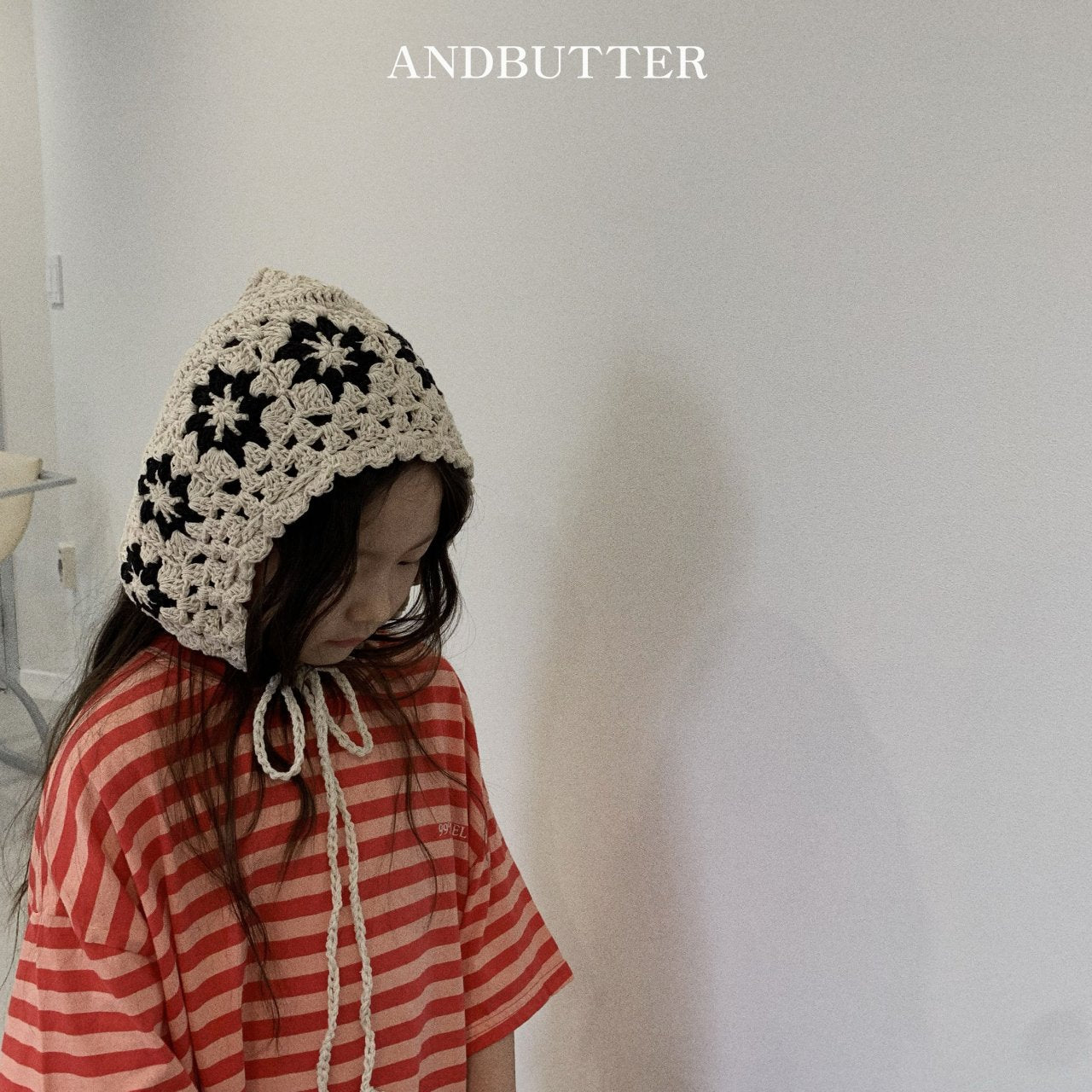 【予約】andbutterフラワーボネット---an125