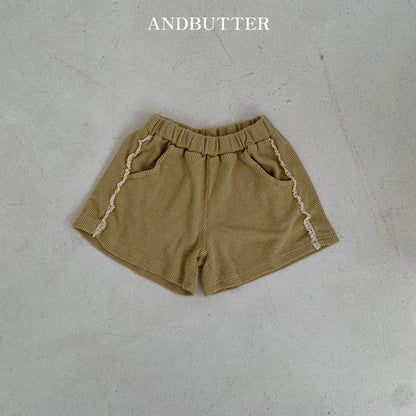 【予約】andbutter ワッフルレースパンツ---an121