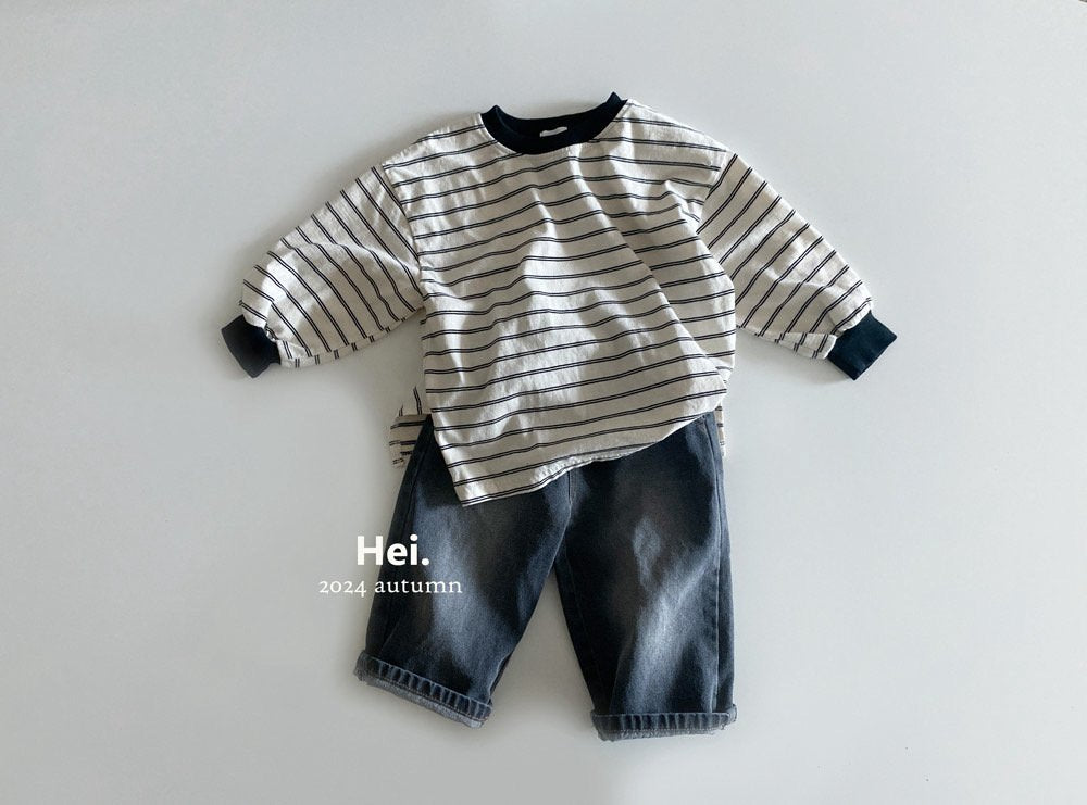 H ë i ブラックボーダーTシャツ☆即納☆---hi816