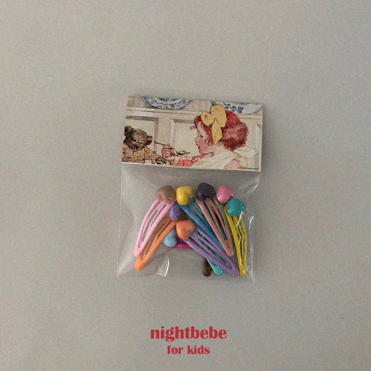 nightbebe ハートのパッチンピンset☆即納☆---nt010