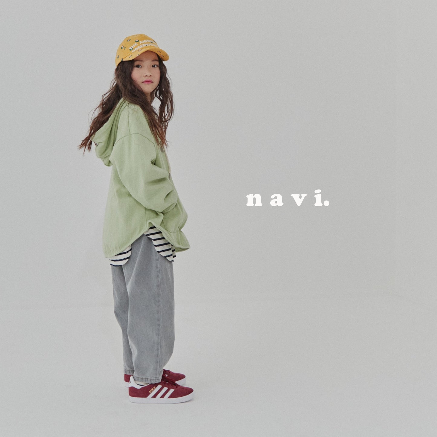 XL/navi ピーチフードT☆即納☆---na209