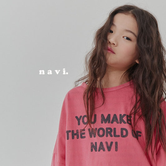 navi フォントTシャツ☆即納☆---na210