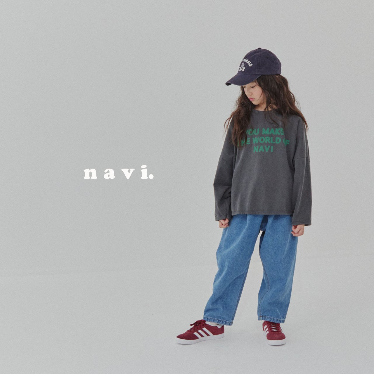 navi フォントTシャツ☆即納☆---na210